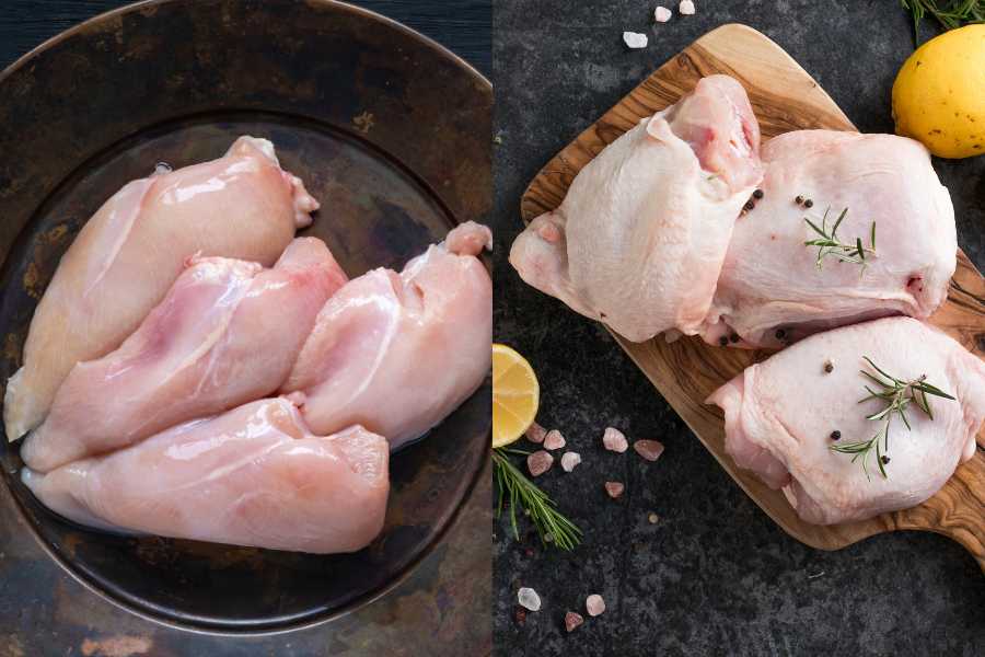 chicken breast vs chicken thigh